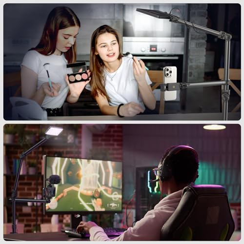 SMALLRIG Overhead Camera Mount, Camera Desk Mount Stand with Flexible Arm - style: Clamp 4456