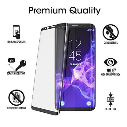 amFilm Screen Protector for Samsung Galaxy S9 PlusTempered Glass 2 Pack