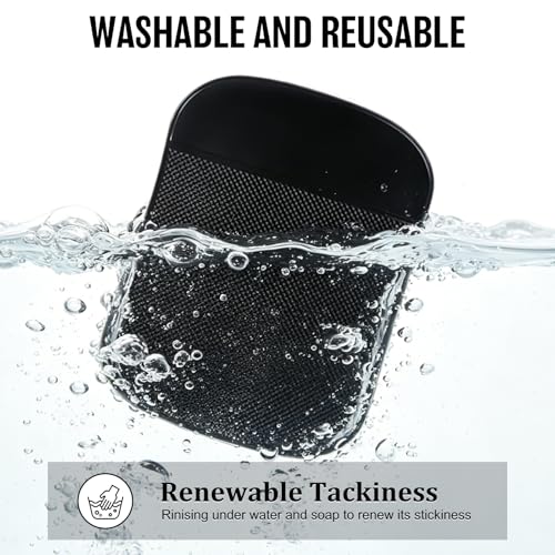 Car Dashboard Sticky Pad (2 Pack), Larger Size Reusable and Washable Anti-Slip Cell Pads with Strong Adhesive, Can Hold Cell Phones, Sunglasses, Coins ect. (7.5" x 5.5")