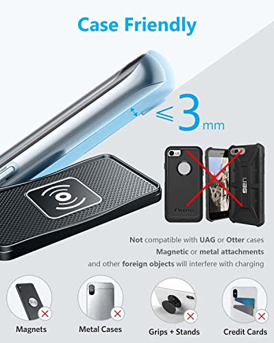 Wireless Phone Charger Qi Car Charging Pad Fast 15W 10W 7.5W Charger Adapter Mat for iPhone 14 13 Mini Pro Max 12 11 Plus 8 X XR Xs Airpods Android Samsung Note 20 Galaxy Buds S10 S20 S21 S22 S23 S24