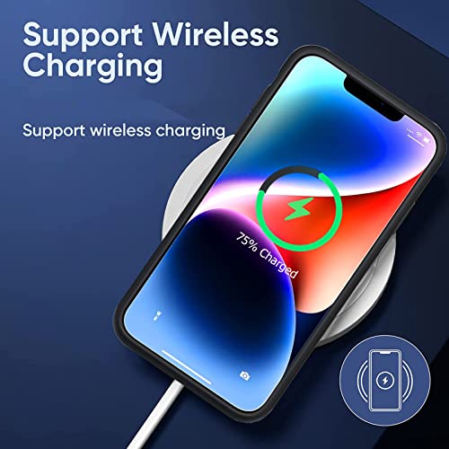 Battery Case for iPhone 14, Upgraded 10000mAh High-Capacity Protective Rechargeable Extended Battery Charger Cover Compatible with iPhone 14 (6.1 inch) Wireless Charging Case Support Carplay - Black - size: iPhone 14