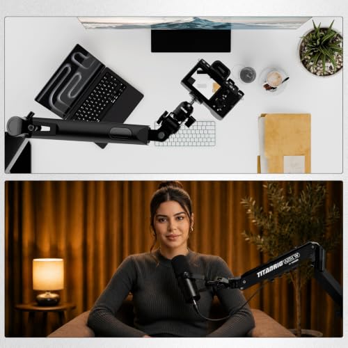 TARION Pneumatic Camera Mount 25" Modular 3-Section Titanrig Arm W - size: Arm W (Pneumatic - Camera)