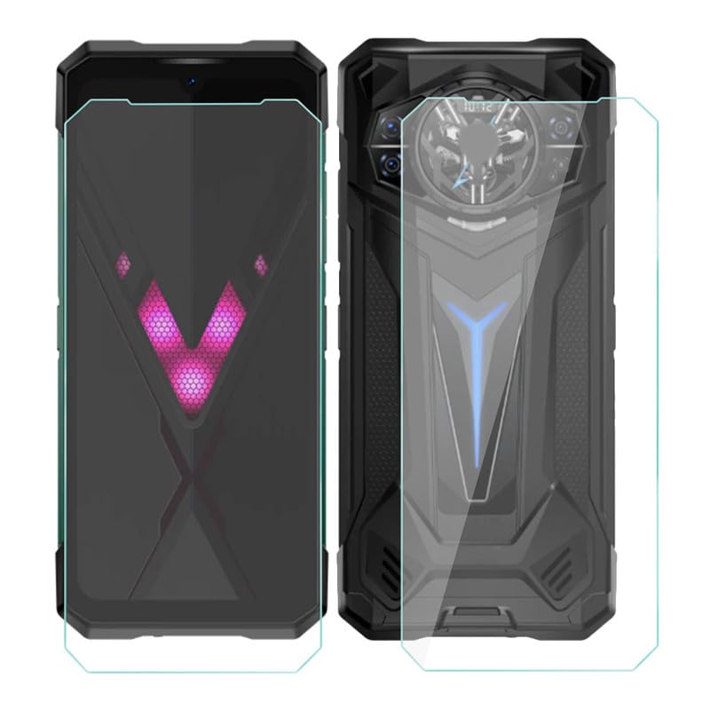 Screen Protector for Doogee S200 (6.72")(2 Pack), 9H Hardness Tempered Glass HD Anti-Scratch, Anti-Fingerprint Film Protective for Doogee S200 - color: 2 Pcs Film
