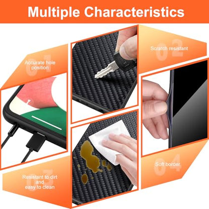Case for Motorola Moto G Power 2025 Carbon Fibre Texture Shockproof Slim Case Non-Slip Full Body Protective Phone Case (Black, for Moto G Power 2025) - color: Black Power 2025