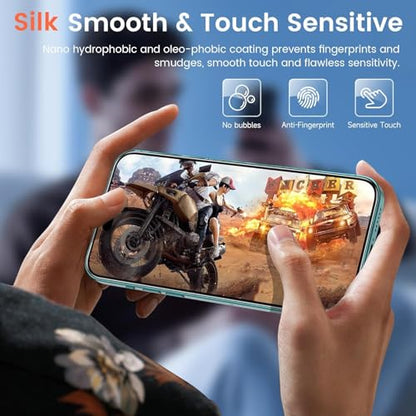 Fotbor 2 Pack Compatible for iPhone 15 Plus/iPhone 16 Plus Privacy Screen Protector, Anti Spy Private Case Friendly Anti-Scratch 9H Hardness Tempered Glass - size: iPhone 15 Plus/16 Plus - 6.1 inch
