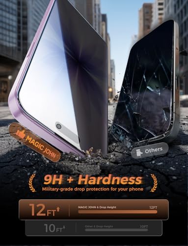 MAGIC JOHN 3rd Gen Privacy for iPhone 17 Screen Protector, 25°Anti-Spy - size: iPhone 17 6.3inch