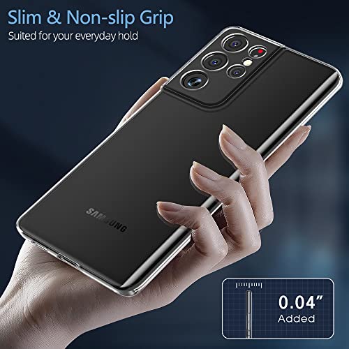 X-level Samsung Galaxy S21 Ultra Case Clear Ultra-Thin Slim Fit Soft TPU S21 Ultra Mobile Phone Cover Anti-Slip Grip Phone Case for Galaxy S21 Ultra-Clear - color: Clear