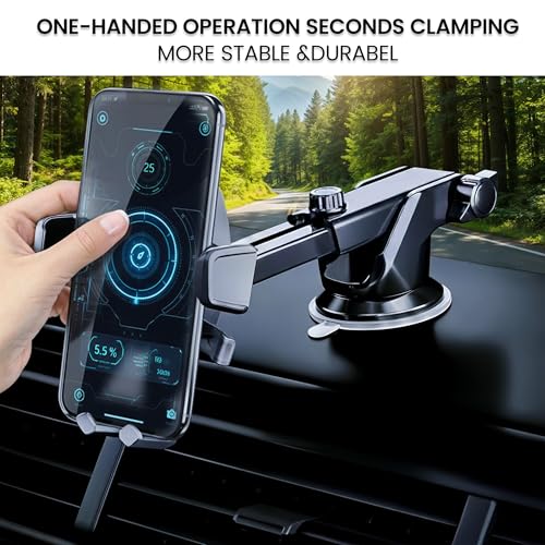 Suction Car Phone Mount | 360 Rotatable Car Phone Holder & Universal Car Phone Holder with Suction Cup | Adjustable Window Phone Mount for Car | Car Cellphone Accessories for SUV, Truck - style: E