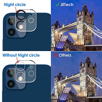 JETech Screen Protector for iPhone 12, with Camera Lens Protector, 2+2 Pack - size: iPhone 12