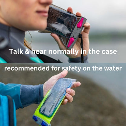 Aquapac Waterproof Phone Case, Medium, Black | iPhone and Android, Made in The UK, Hiking, Mountain Biking, Running Accessory, Floating, IPX8 certified to 30 ft deep. - color: Black, size: Medium