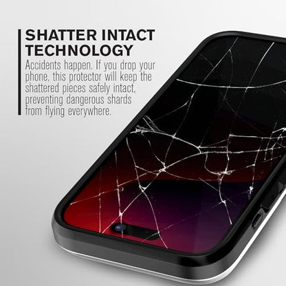 VENA for iPhone 15 Privacy Tempered Glass Screen Protector - 3 Pack - color: Privacy