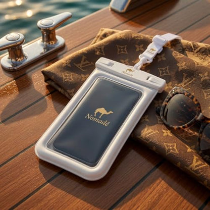Nomade - Premium Waterproof Floatable Phone Pouch - Fully Waterproof Phone Case - Underwater Photos - Fully Adjustable Lanyard - Universal Fit Phone Pouch Compatibility - 7 Inch Touch Screen - color: Midnight Black