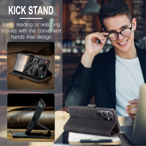 Compatible with Samsung Galaxy S26 Ultra Case with Card Holder, Kickstand Protective Flip Folio Leather Wallet Case for Galaxy S26 Ultra 5G 6.9 inch (Black) - color: Black, size: S26 Ultra 6.9 Inch