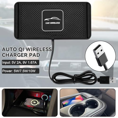 ZPSHYD Wireless Charging Pad for Car Phone Charger Non Slip Fast Charging Pad Compatible with Android iOS Qi Devices (USB Port 30cm Cable) - color: USB Port 30cm Cable