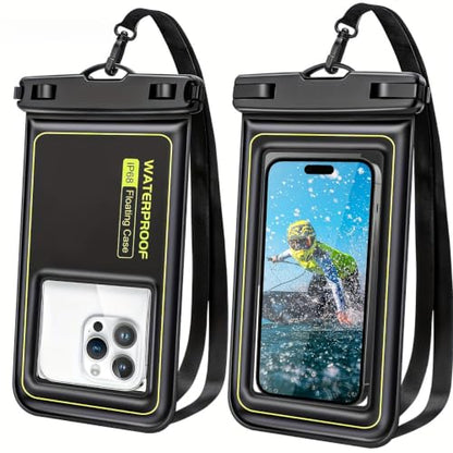 Waterproof Phone Pouch - 6 Colors Universal Touchscreen Waterproof Phone Bag for Swimming, Beach & Outdoor Use (Black) - color: Black