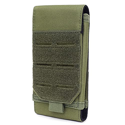 Universal Tactical Molle Phone Pouch Cellphone Holder | Mobile Holster Belt Smartphone Pouch for iPhone 17 Pro Max/Air/17 Pro/ iphone17/16 /15 /14 /13/12 Pro Max/iphone 16/15/14Plus - color: ARMY GREEN
