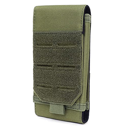 Universal Tactical Molle Phone Pouch Cellphone Holder | Mobile Holster Belt Smartphone Pouch for iPhone 17 Pro Max/Air/17 Pro/ iphone17/16 /15 /14 /13/12 Pro Max/iphone 16/15/14Plus - color: ARMY GREEN