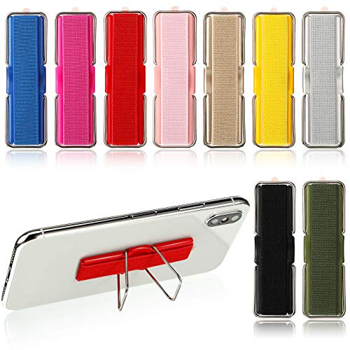 Weewooday 9 Pieces Finger Strap Phone Holders Elastic Phone Strap