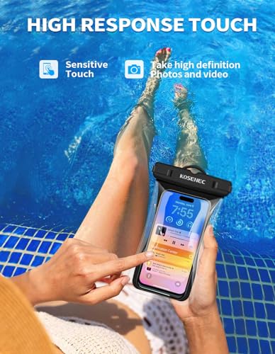 Waterproof Phone Case with Lanyard, Universal Waterproof Phone Pouch Floating[2 Pack], 2025 Phone Water Protector Pouch for Vacation Beach Pool Kayak Cruise Travel Essentials Accessories