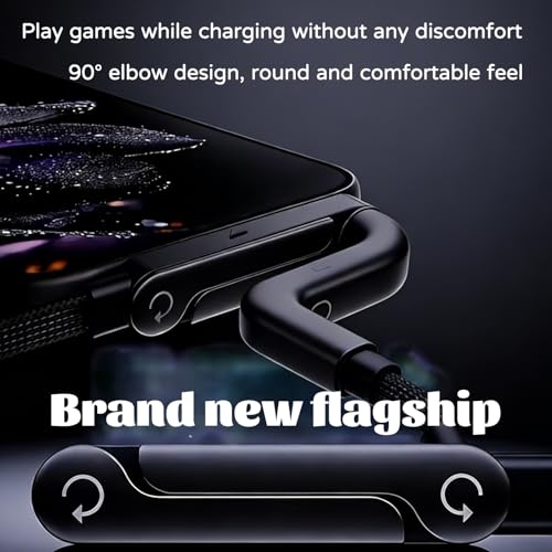 240w Braided Fast Charging Cable with Built-In Phone Stand,Invisible Stand Charging Cable,2026 New Foldable Durable USB-C Cord,90 Degree USB C Cable Right Angle Multi-functional Charger Cord (1)