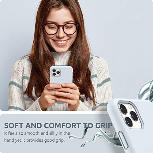 SURPHY Compatible with iPhone 11 Pro Max Case 6.5 inches, Thickened Liquid Silicone Phone Case (with Microfiber Lining) for iPhone 11 Pro Max 2019, Sky Blue - color: Sky Blue