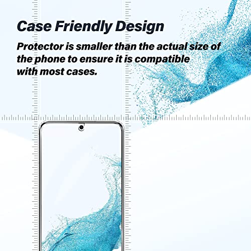 BIGFACE Galaxy S22 Plus Tempered Glass Screen Protector, 2 Pack, Anti-Scratch, Ultrasonic Fingerprint Unlock, Case Friendly, 9H Hardness - size: Galaxy S22 Plus(6.6")