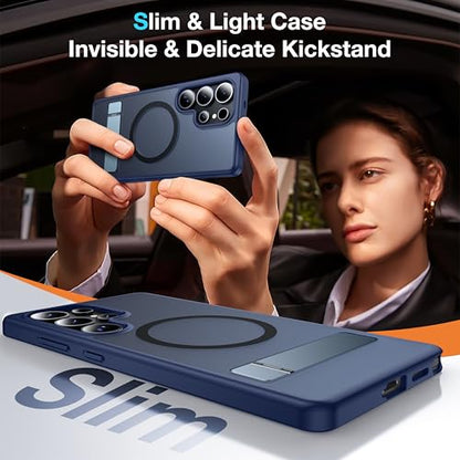 for Samsung Galaxy S25 Ultra Case with MagSafe - color: Blue, size: Galaxy S25 Ultra with Stand