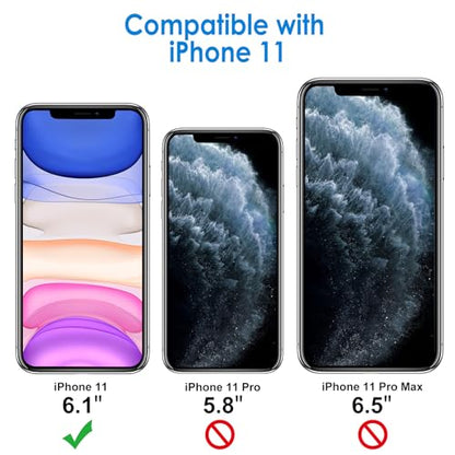 JETech Case for iPhone 11, Anti-Yellowing, Deep Purple | Shockproof Protection, Scratch Resistant Hard PC Back, Durable Transparent TPU Bumper - color: Deep Purple