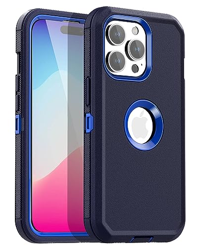 AICase iPhone 15 Pro Max Case,Heavy Duty Drop Protection Full Body Rugged Shockproof Military Protective Tough Durable Cover Compatible with iPhone 15 Pro Max 6.7"_8 Maritime Blue/Admiral Blue - color: Maritime Blue/Admiral Blue