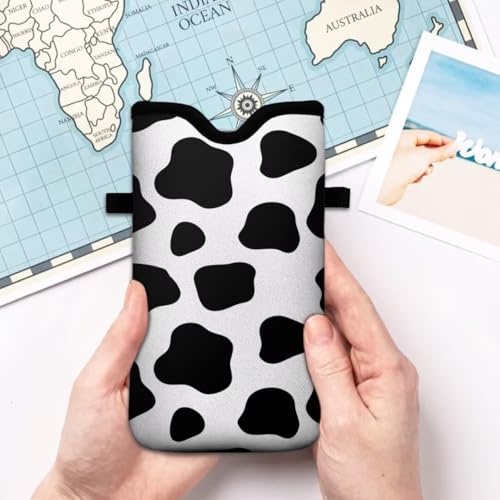 Cell Phone Sleeves Bag Case Crossbody Neoprene Holder Lanyard Phone Pouch for Women Men 7.5 X 4.5 Inches - Diary Cattle - color: Diary Cattle