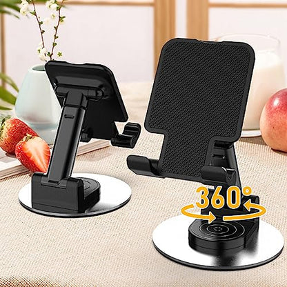 Meetuo Rotatable Cell Phone Stand for Desk, Phone Holder