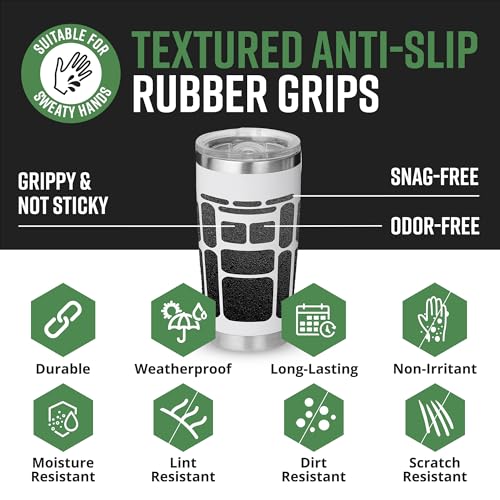 Dragon Grips 13pc Rubber Grip Tape, Non-Slip Adhesive Phone Grip Stickers - color: Black and Clear, size: 2 pack