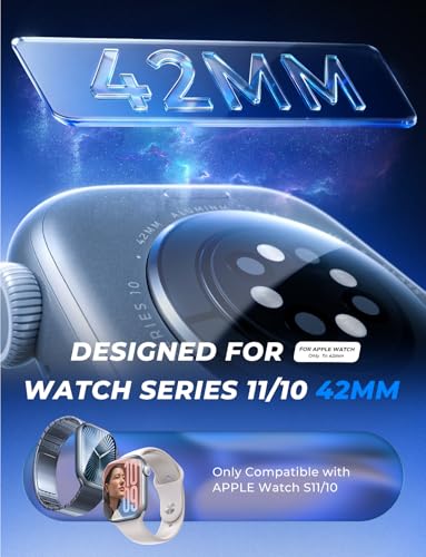 MAGIC JOHN 2 Pack for Apple Watch 42MM Series 11/Series 10 Screen Protector - size: 42MM