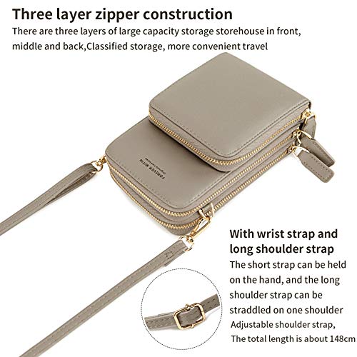 Touch Screen Phone Bag,Crossbody Cellphone Purse RFID Blocking Card Holder Wallet Small Shoulder Bags for Women