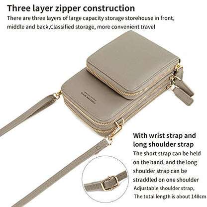 Touch Screen Phone Bag,Crossbody Cellphone Purse RFID Blocking Card Holder Wallet Small Shoulder Bags for Women