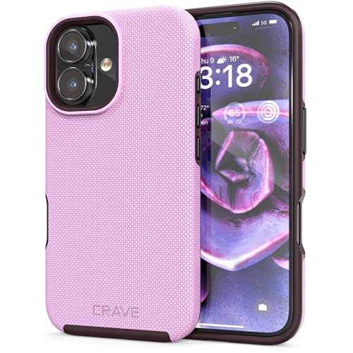 Crave Dual Guard Compatible with iPhone 16 Case, Compatible with MagSafe Shockproof Protection Dual Layer Case for Apple iPhone 16 (6.1") - Lilac - color: Lilac