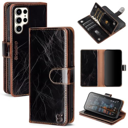 Shieldtop Compatible with Samsung Galaxy S23 Ultra 5G Wallet Case with Card Holder,Women Men RFID Blocking PU Leather Flip TPU Protective Cover Credit Card Slots,Phone Case for S23 Ultra,Coffee - color: Coffee, size: Galaxy S23 Ultra - 6.8"