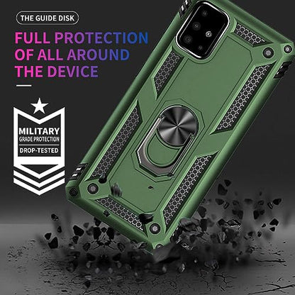 Samsung A71 5G Case, A71 5G Phone Case with Screen Protector, Military Grade Protective Cases with Ring for Samsung Galaxy A71 5G (Military Green) - color: Military Green galaxy a71 5g phone case