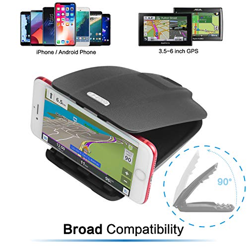1Zero GPS Dash Mount [Matte Black Dock] for Garmin Nuvi Drive Dezl, Tomtom