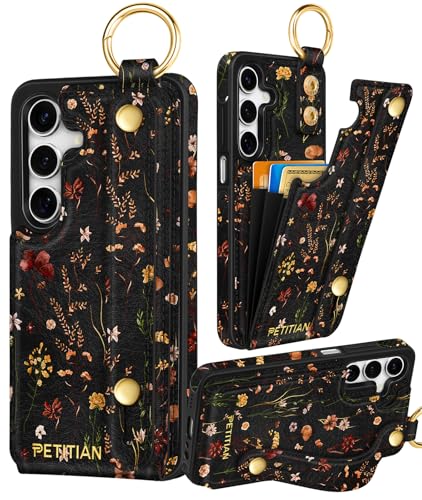 Petitian for Samsung Galaxy A15 5G Wallet Case, Growing Flower - color: Grow Flower, size: Samsung Galaxy A15 5G