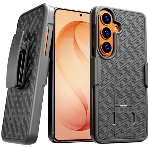 Designed for Samsung Galaxy S26 Plus Case with Belt Clip Holster | Rugged Holster & Protective Phone Case Combo with Anti-Slip Texture - Black - style: Samsung Galaxy S26 Plus