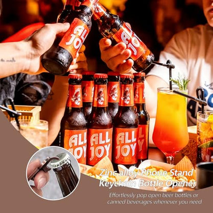 Ahiller Keychain Bottle Opener and Simple Phone Stand - color: Red Brass