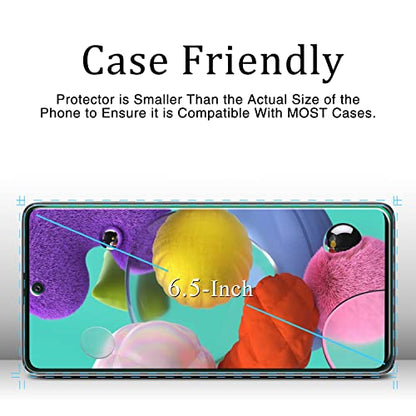 KAREEN 2 Pack Screen Protector for Samsung Galaxy A51, A51 5G, A51 5G UW - size: [Regular]Samsung A51