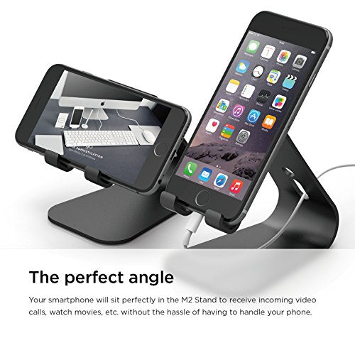 elago M2 Stand for All iPhones and Galaxy Smartphones (Angled Support for FaceTime) (Black) - color: Black