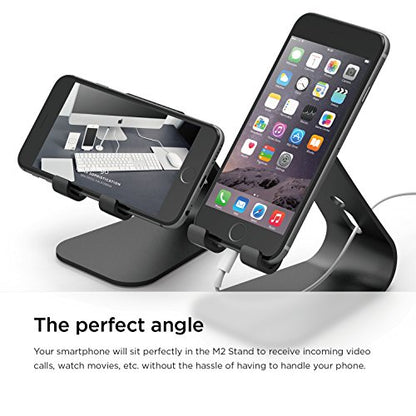 elago M2 Stand for All iPhones and Galaxy Smartphones (Angled Support for FaceTime) (Black) - color: Black