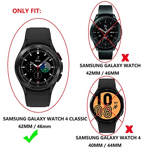 E ECSEM Case Compatible with Samsung Galaxy Watch 4 Classic 42MM 46MM, 8 Packs Soft TPU Protector Cover Shockproof Bumper Frame (Galaxy Watch 4 Classic 42MM) - size: Galaxy Watch 4 Classic 42MM