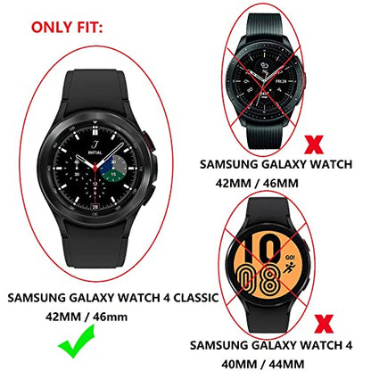 E ECSEM Case Compatible with Samsung Galaxy Watch 4 Classic 42MM 46MM, 8 Packs Soft TPU Protector Cover Shockproof Bumper Frame (Galaxy Watch 4 Classic 42MM) - size: Galaxy Watch 4 Classic 42MM