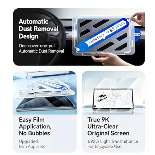 Glass Film with Positioning Frame for 3 Y Screen Protector Center Control Screen Protections Film