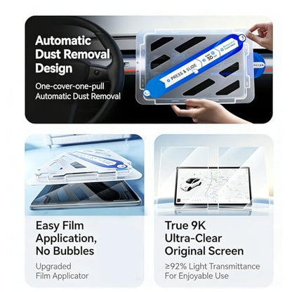 Glass Film with Positioning Frame for 3 Y Screen Protector Center Control Screen Protections Film