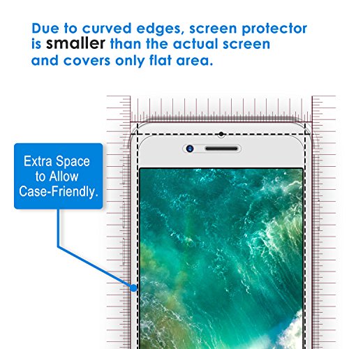 JETech Screen Protector for iPhone 8 Plus/7 Plus/6s Plus/6 Plus, 2-Pack | 9H Tempered Glass, HD Clear, Anti-Scratch Protection, Easy Installation Tool - size: iPhone 8 Plus/7 Plus, iPhone 6S Plus/6 Plus